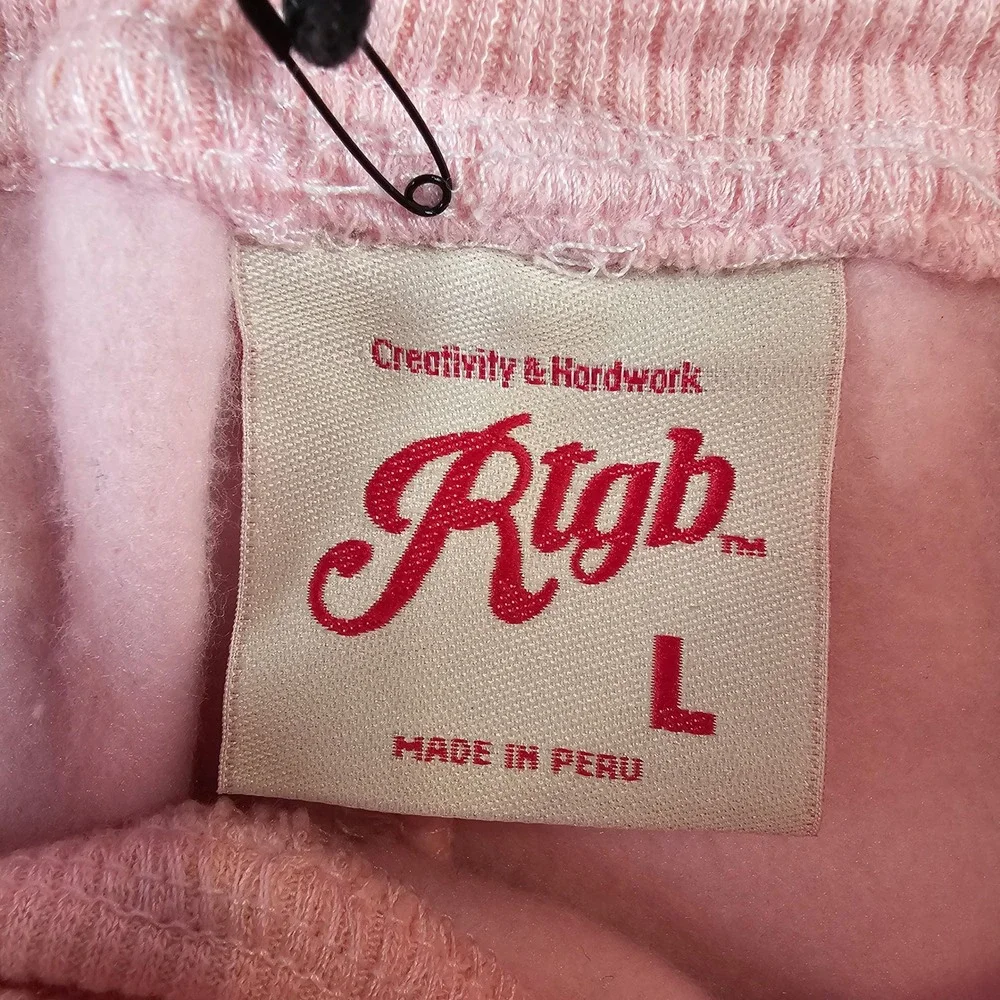 Rtgb Ambitious Behavior Pink‎ Graphic Fleece Shorts Mens Size Large AMBTS BHVR